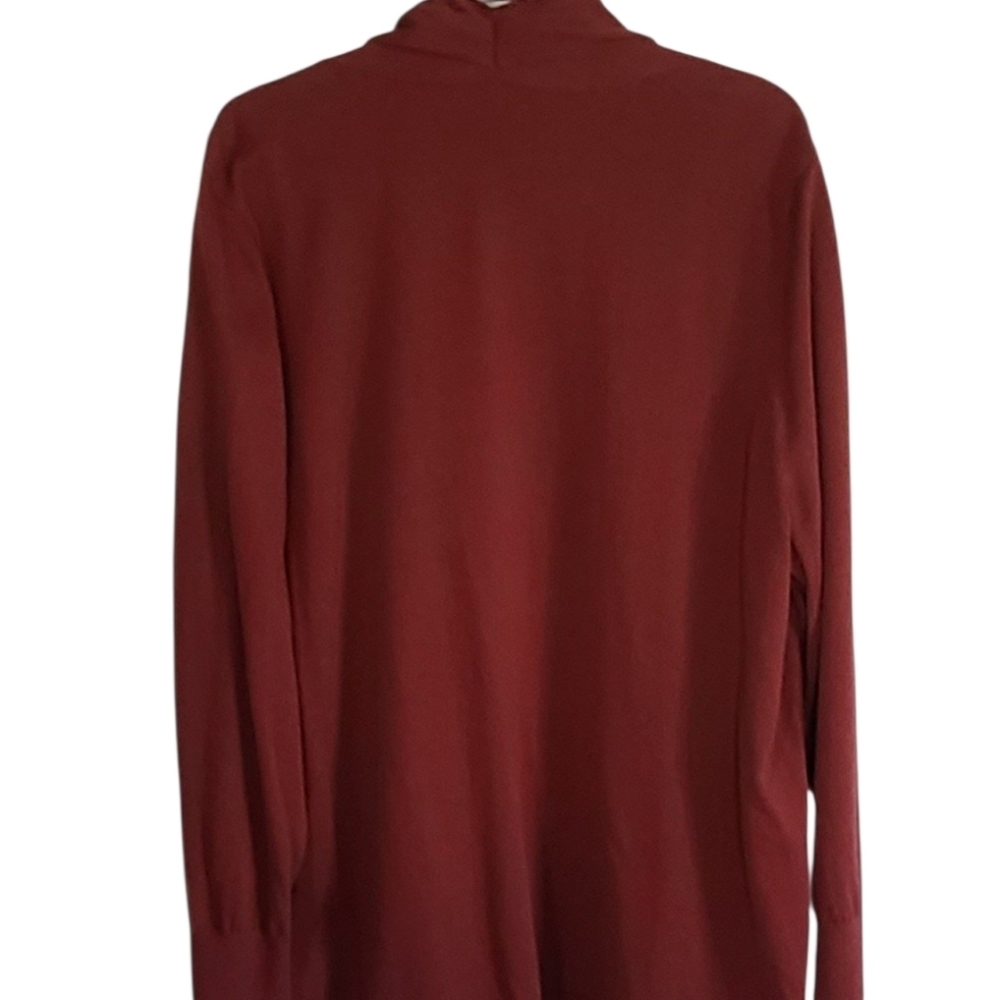 Lands End Cardigan Sweater Terracotta Orange Rust 2X - Picture 2 of 11